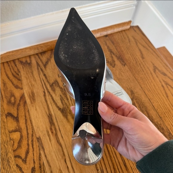 Jeffrey Campbell Metallic Silver Mules - Picture 4 of 5